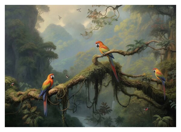 Tablou pe sticlă - Pădure tropicală (70x50 cm)