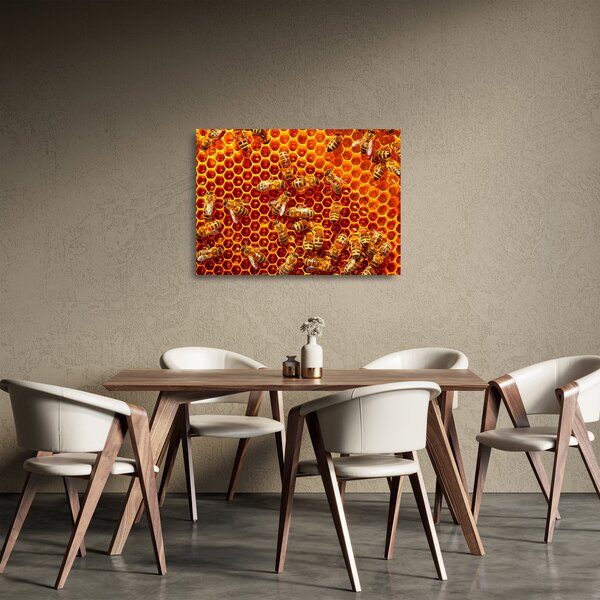 Tablou pe sticlă - Fagure de miere (70x50 cm)