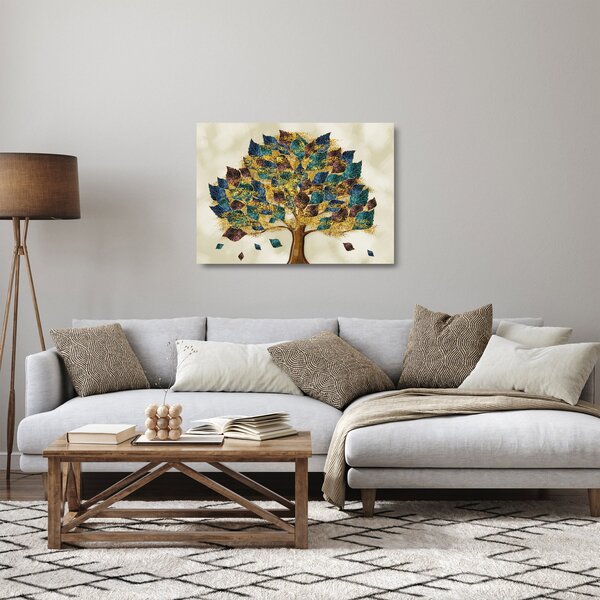 Tablou pe sticlă - Copac decorativ (70x50 cm)