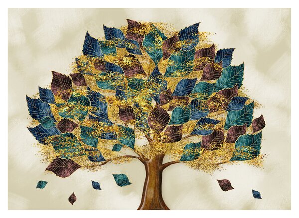 Tablou pe sticlă - Copac decorativ (70x50 cm)