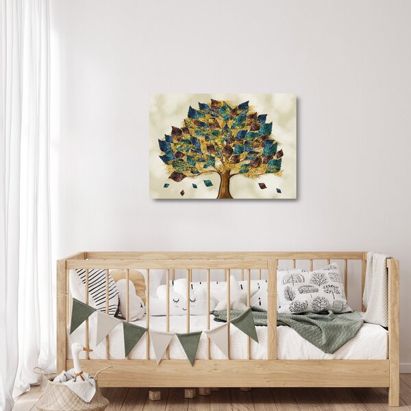 Tablou pe sticlă - Copac decorativ (70x50 cm)