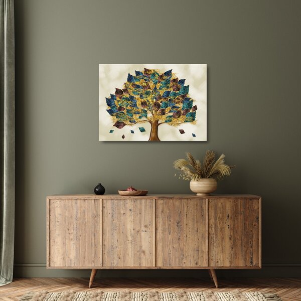 Tablou pe sticlă - Copac decorativ (70x50 cm)
