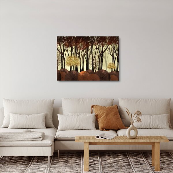 Tablou pe sticlă - Pădure decorativă (70x50 cm)