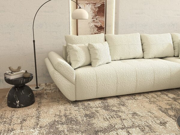 Colțar extensibil dumonde cu ladă de depozitare Berlin XL Jaguar Ivory 1 II 350x185 cm