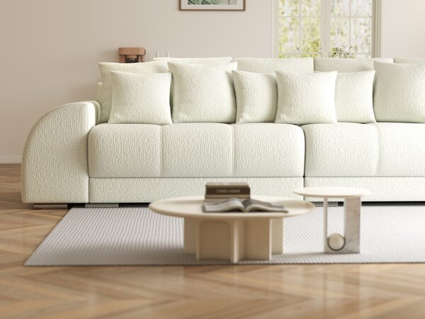 Canapea extensibilă dumonde cu 2 lăzi de depozitare Verona Jaguar Ivory 310x120 cm