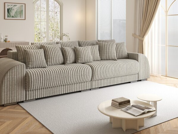 Canapea extensibilă dumonde cu 2 lăzi de depozitare Verona Tilia Gri- Bej 310x120 cm