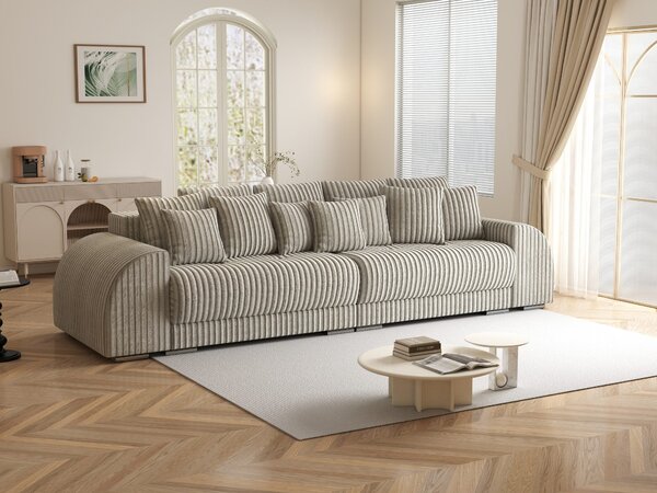 Canapea extensibilă dumonde cu 2 lăzi de depozitare Verona Tilia Gri- Bej 310x120 cm