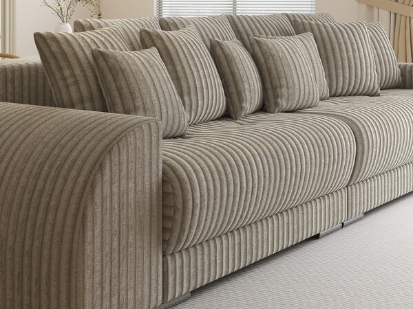 Canapea extensibilă dumonde cu 2 lăzi de depozitare Verona Tilia Gri- Bej 310x120 cm