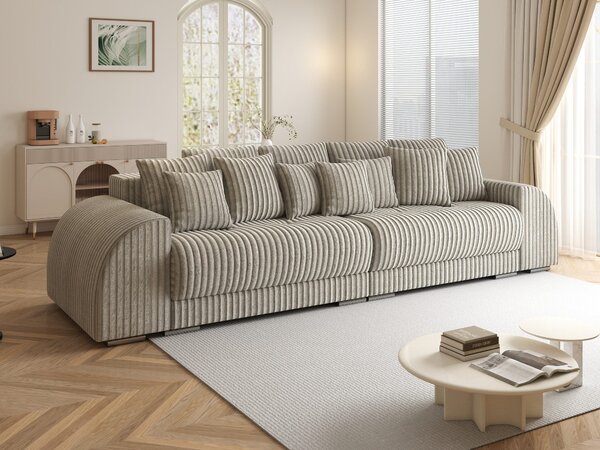 Canapea extensibilă dumonde cu 2 lăzi de depozitare Verona Tilia Gri- Bej 310x120 cm
