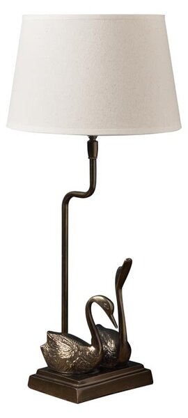 Lampa de masa cu abajur din in Swans