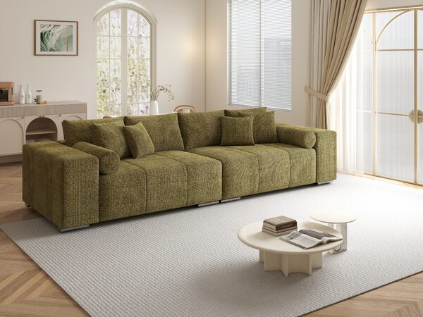 Canapea extensibilă dumonde cu ladă de depozitare Marbela XXL Cremona Olive 295x120 cm