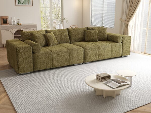 Canapea extensibilă dumonde cu ladă de depozitare Marbela XXL Cremona Olive 295x120 cm