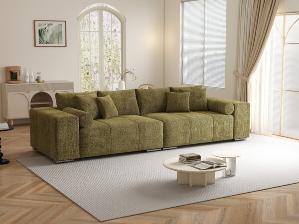 Canapea extensibilă dumonde cu ladă de depozitare Marbela XXL Cremona Olive 295x120 cm