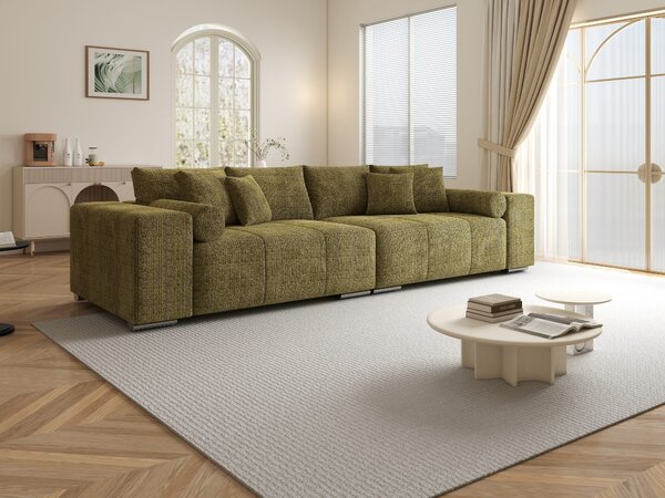 Canapea extensibilă dumonde cu ladă de depozitare Marbela XXL Cremona Olive 295x120 cm