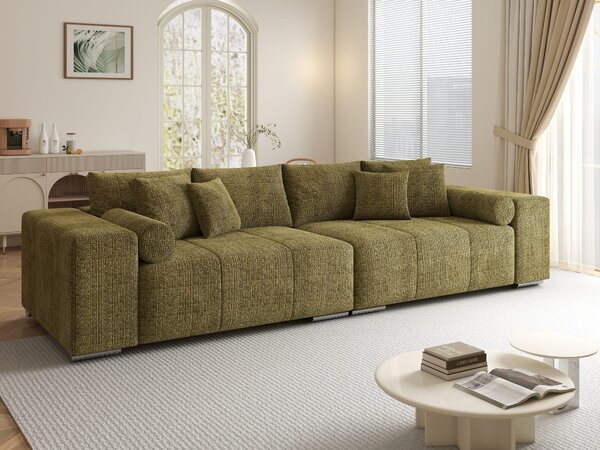 Canapea extensibilă dumonde cu ladă de depozitare Marbela XXL Cremona Olive 295x120 cm