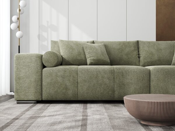 Canapea extensibilă dumonde cu ladă de depozitare Marbela XXL Vibe Olive 295x120 cm