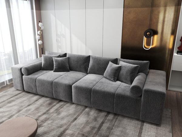 Canapea extensibilă dumonde cu ladă de depozitare Marbela XXL Quelle Gri 92 295x120 cm