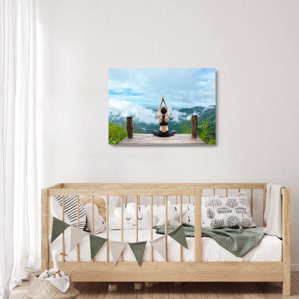 Tablou pe sticlă - Yoga (70x50 cm)