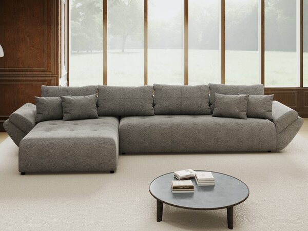Colțar extensibil dumonde cu ladă de depozitare Berlin XL Quelle Gri 92 350x185 cm
