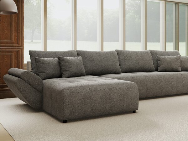 Colțar extensibil dumonde cu ladă de depozitare Berlin XL Quelle Gri 92 350x185 cm