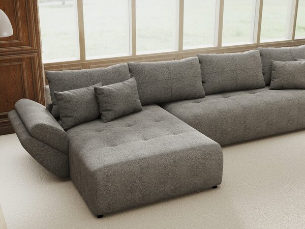 Colțar extensibil dumonde cu ladă de depozitare Berlin XL Quelle Gri 92 350x185 cm