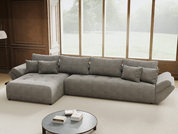 Colțar extensibil dumonde cu ladă de depozitare Berlin XL Quelle Gri 92 350x185 cm