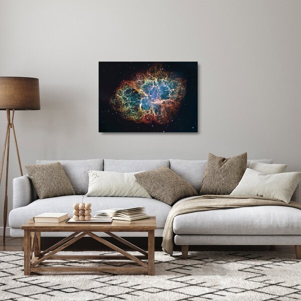 Tablou pe sticlă - Nebuloasa Crabului (70x50 cm)