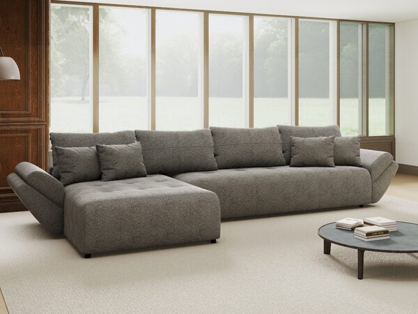 Colțar extensibil dumonde cu ladă de depozitare Berlin XL Quelle Gri 92 350x185 cm