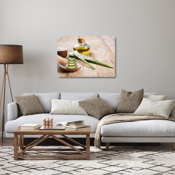 Tablou pe sticlă - Aloe vera (70x50 cm)