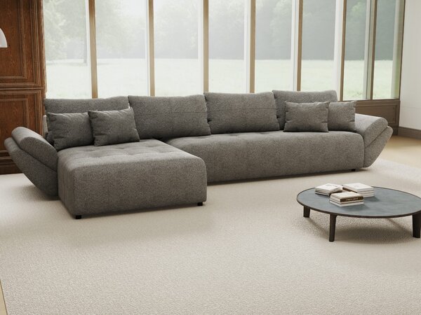 Colțar extensibil dumonde cu ladă de depozitare Berlin XL Quelle Gri 92 350x185 cm