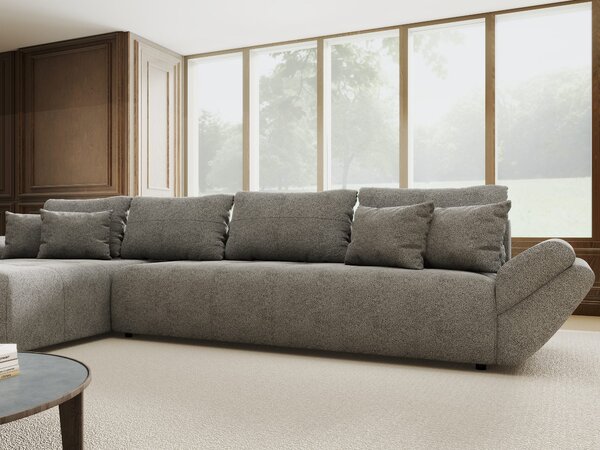 Colțar extensibil dumonde cu ladă de depozitare Berlin XL Quelle Gri 92 350x185 cm