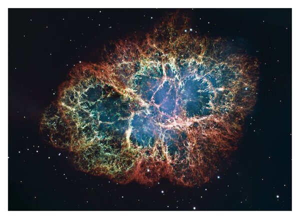 Tablou pe sticlă - Nebuloasa Crabului (70x50 cm)