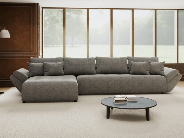 Colțar extensibil dumonde cu ladă de depozitare Berlin XL Quelle Gri 92 350x185 cm
