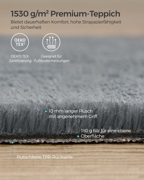 Covor Songmics Gri 150x80x0.1 cm