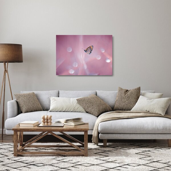 Tablou pe sticlă - Fluturele (70x50 cm)