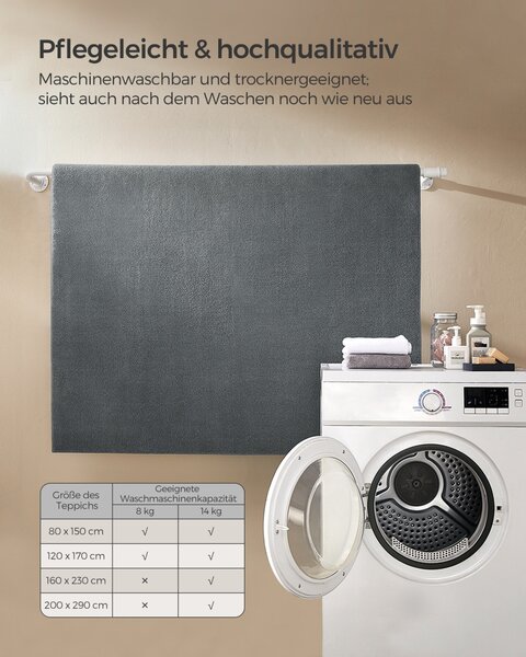 Covor Songmics Gri 150x80x0.1 cm