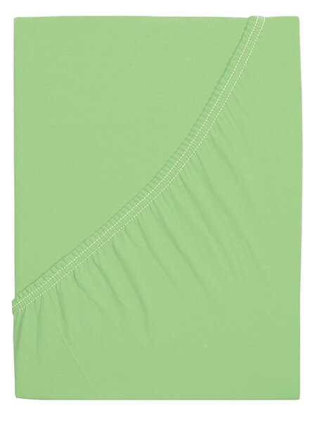 Cearsaf din jersey ALVORA 90x200 cm verde deschis