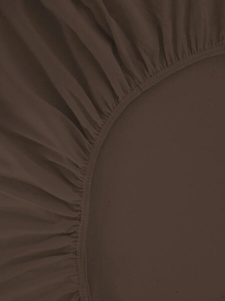 Cearsaf jersey ALVORA 180x200 cm maro inchis