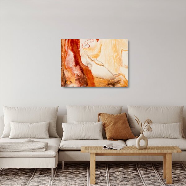 Tablou pe sticlă - Pictură abstractă (70x50 cm)