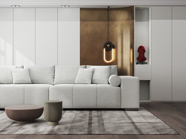 Canapea extensibilă dumonde cu ladă de depozitare Marbela XXL Arena Gri 295x120 cm