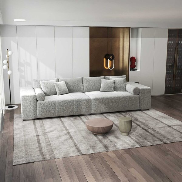 Canapea extensibilă dumonde cu ladă de depozitare Marbela XXL Arena Gri 295x120 cm