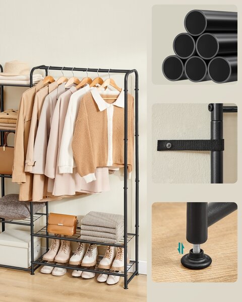 Cuier Songmics Negru 29x183x158.4 cm