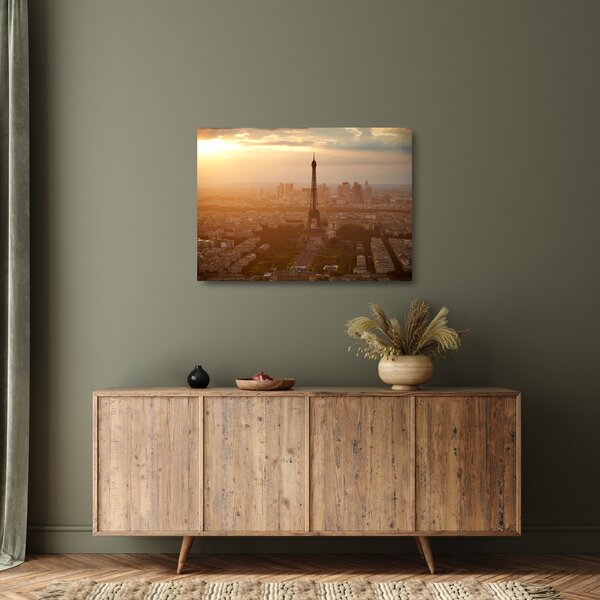 Tablou pe sticlă - Turnul Eiffel (70x50 cm)