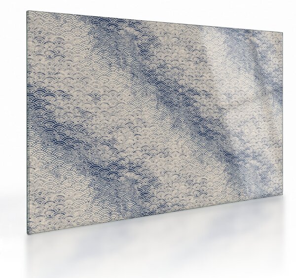 Tablou pe sticlă - Model de valuri (70x50 cm)