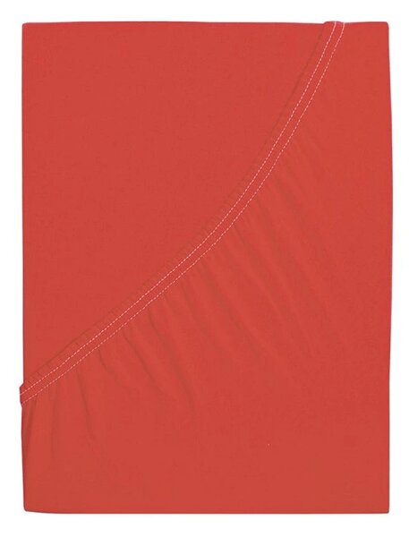 Cearsaf Jersey ALVORA 90x200 cm rosu