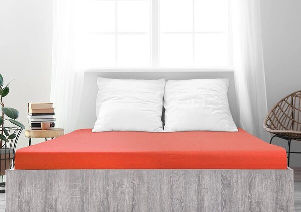 Cearsaf Jersey ALVORA 90x200 cm rosu