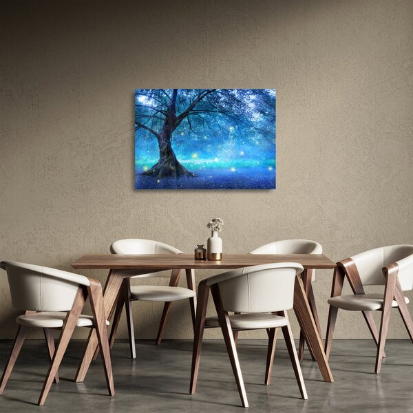 Tablou pe sticlă - Pădure mistică (70x50 cm)
