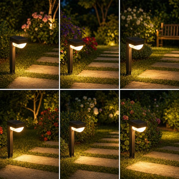 Set 12 lampi solare, lumina alb cald