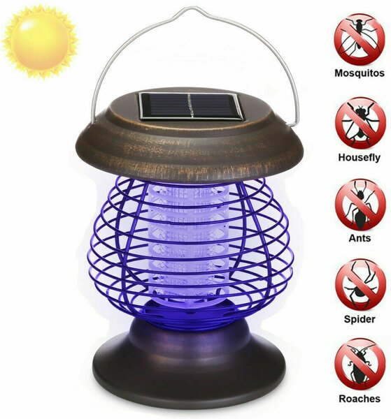Felinar solar antiinsecte zburatoare, lumina UV