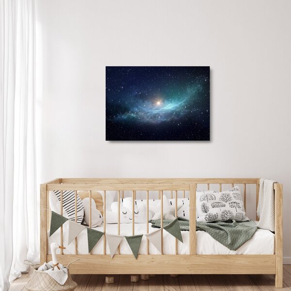 Tablou pe sticlă - Stele și nebuloase (70x50 cm)